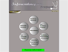 Tablet Screenshot of inforesidency.com